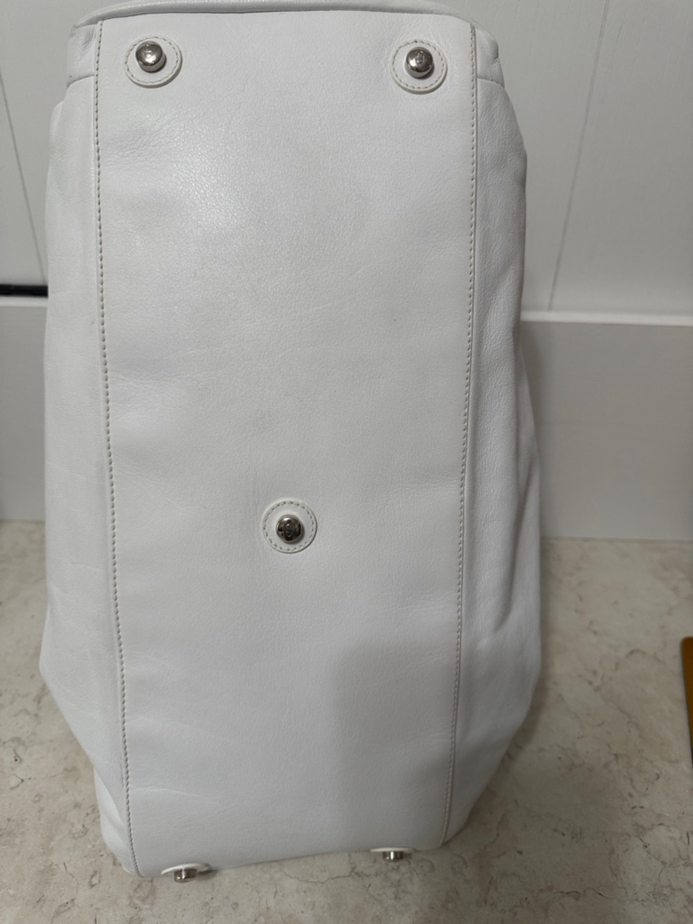 Dior La Trente Leather rufffle Shoulder Bag w/ silver Chain Handles w COA in EUC - Picture 7 of 17